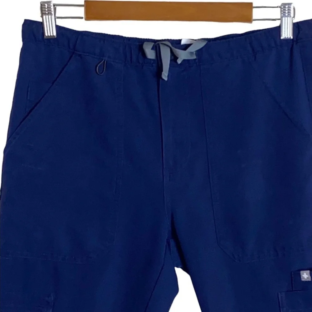 Figs Technical Collection Men's Navy Cairo Cargo Straight Leg Scrub Pants